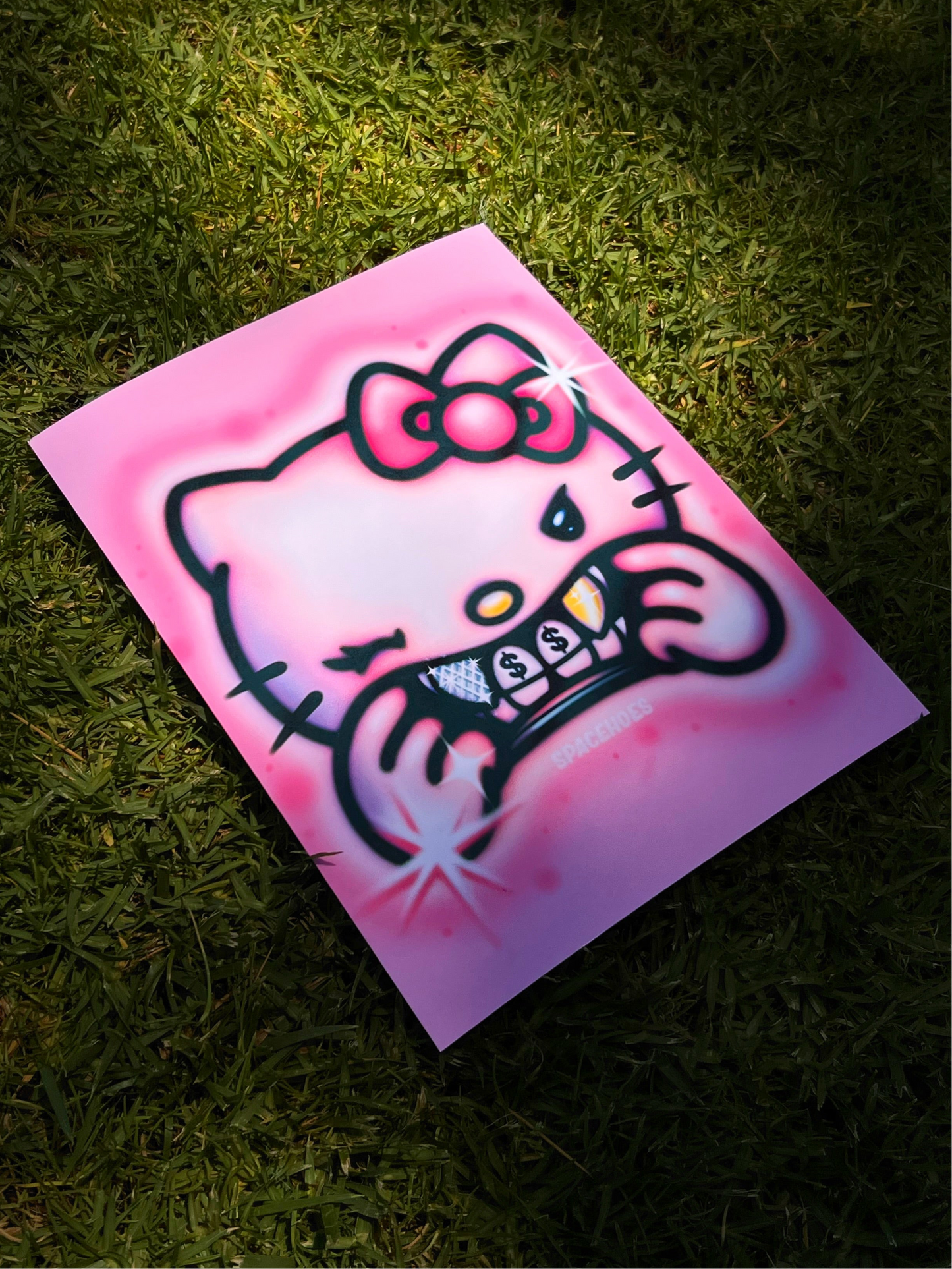 Silver Tooth Kitty Print