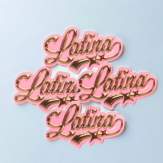 Latina Gold Sticker