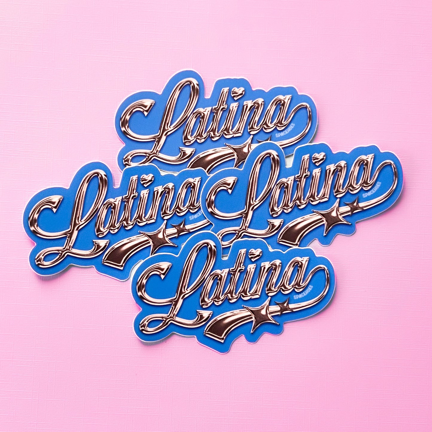 Latina Silver Sticker