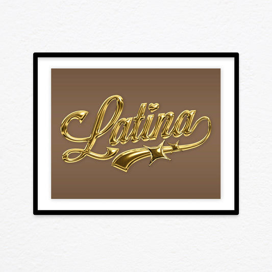 Latina Gold Chrome Print