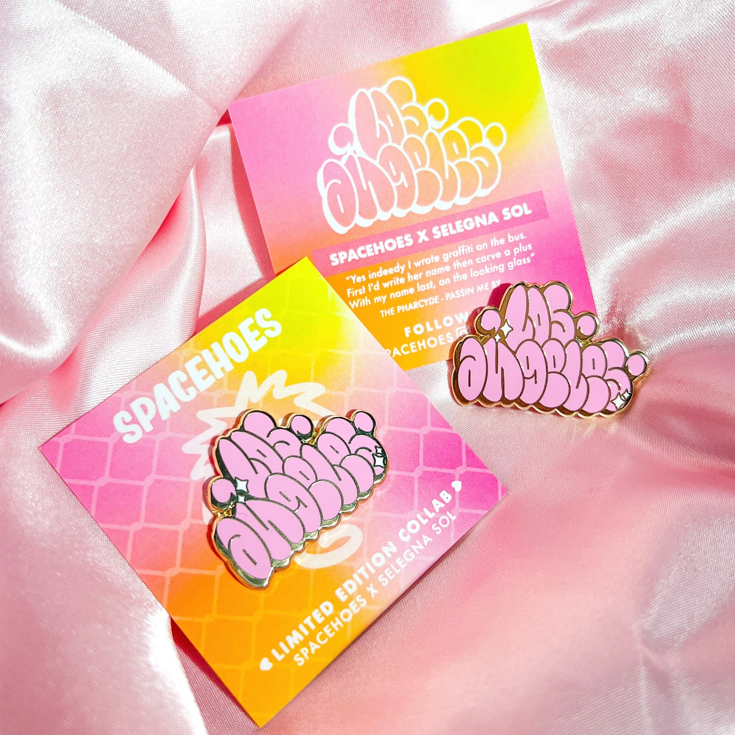 LA THROW UP PIN X Selegna Sol Collab