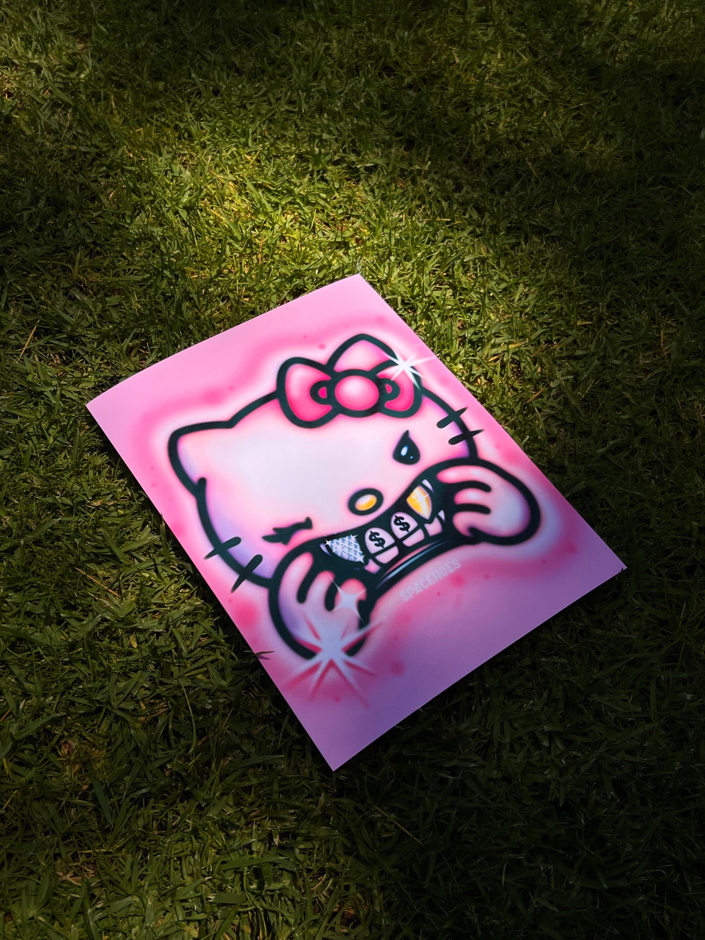 Silver Tooth Kitty Print