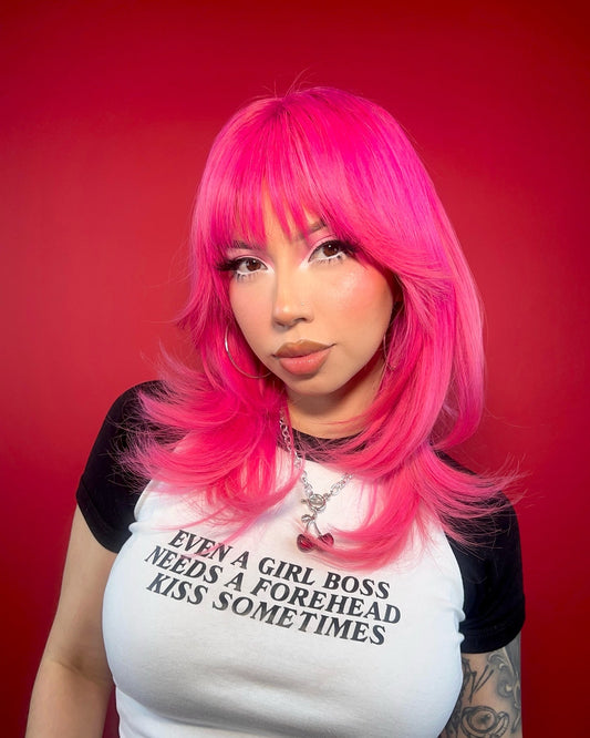 Give a Girl Boss a Forehead Kiss - Crop Tee