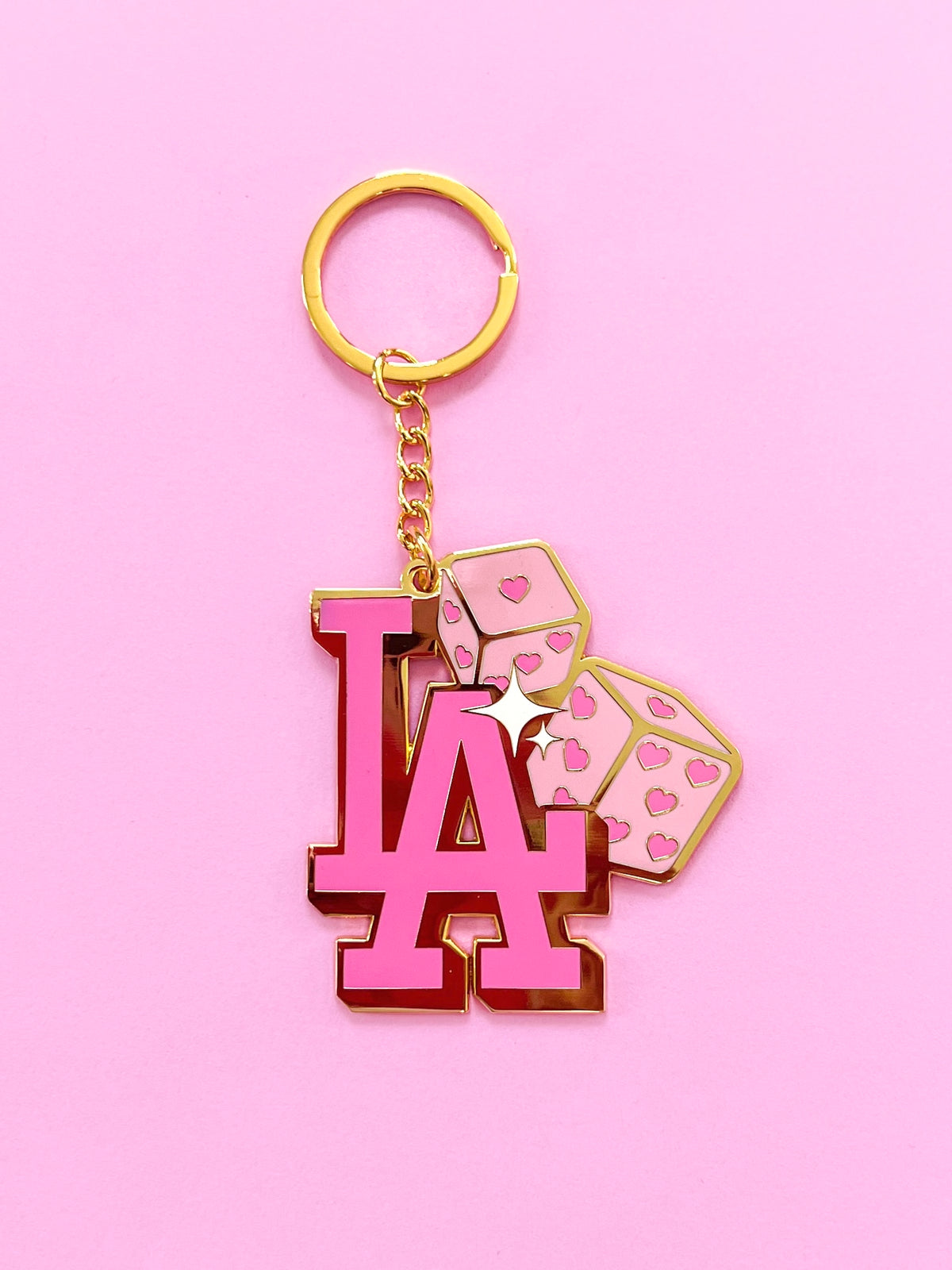 LA Baby Dice Keychain