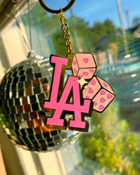 LA Baby Dice Keychain