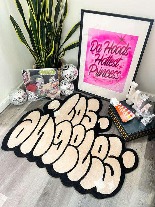 Black - Los Angeles Throwie Rug Pre-Order