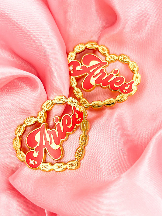 Aries Zodiac Pin